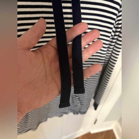 J.Crew Mercantile Striped Waffle Funnelneck Sweatshirt | Nautical Layer | Size M - Picture 6 of 13